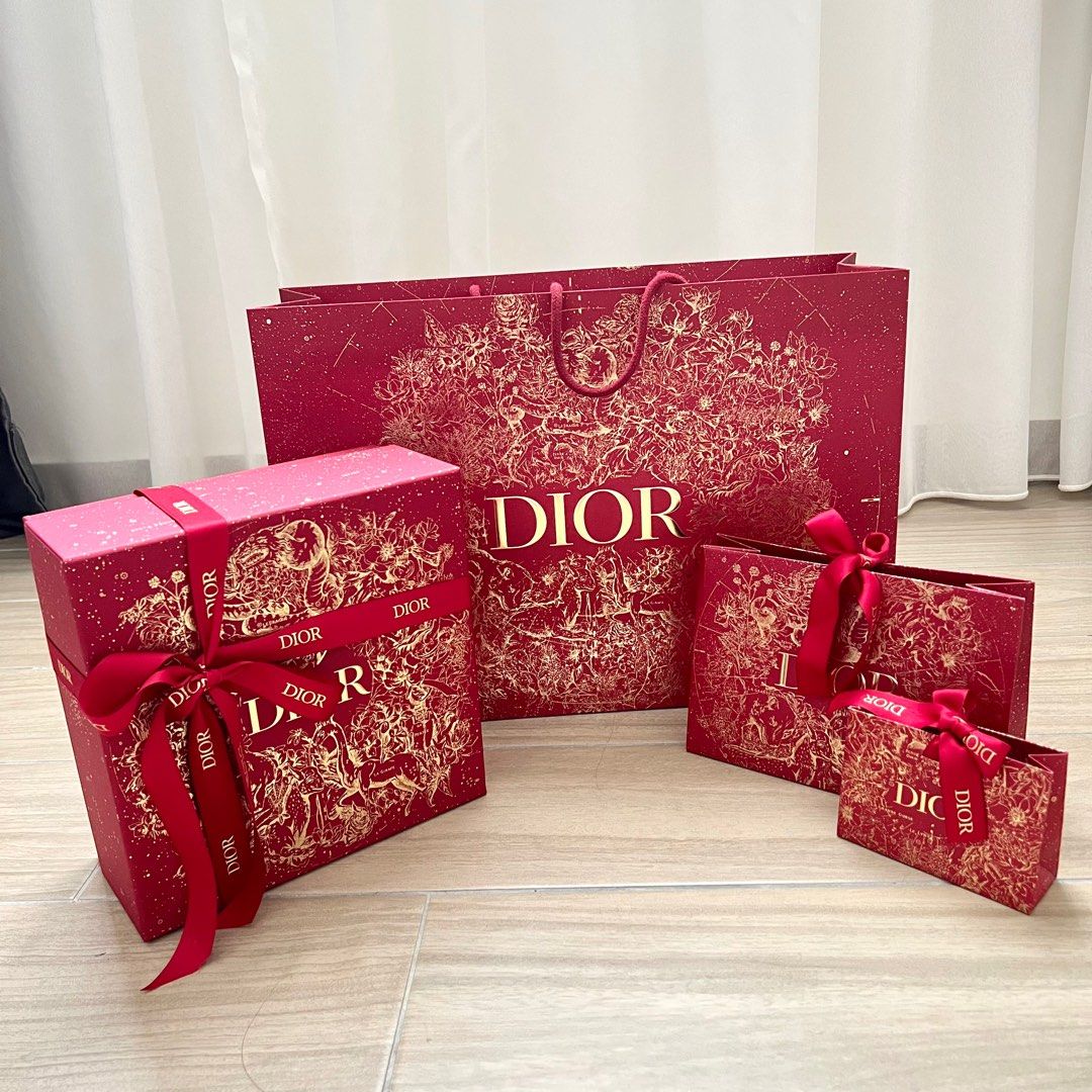 Dior, Other, Dior Gift Box With Matching Cd Gift Wrapping Paper