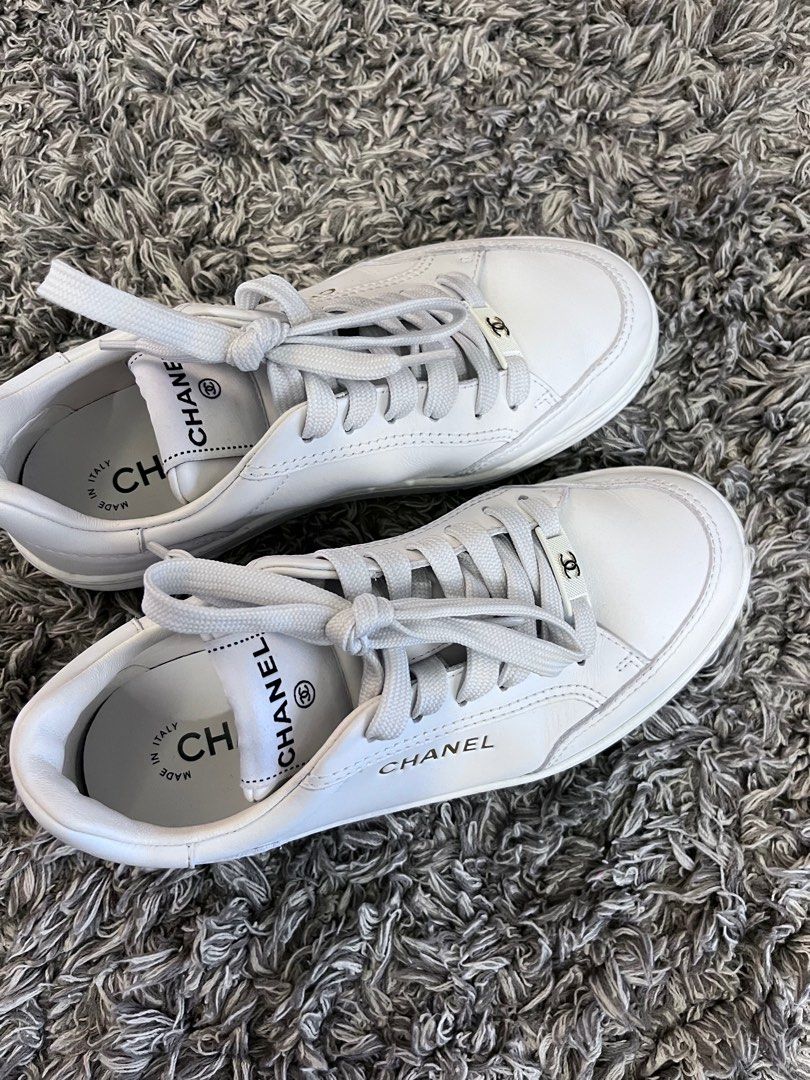 chanel white sneakers price