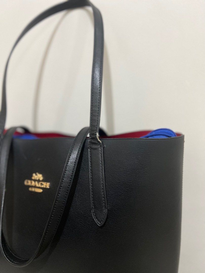 Coach Black Tote Bag with Red Lining Luxury Bags Wallets on