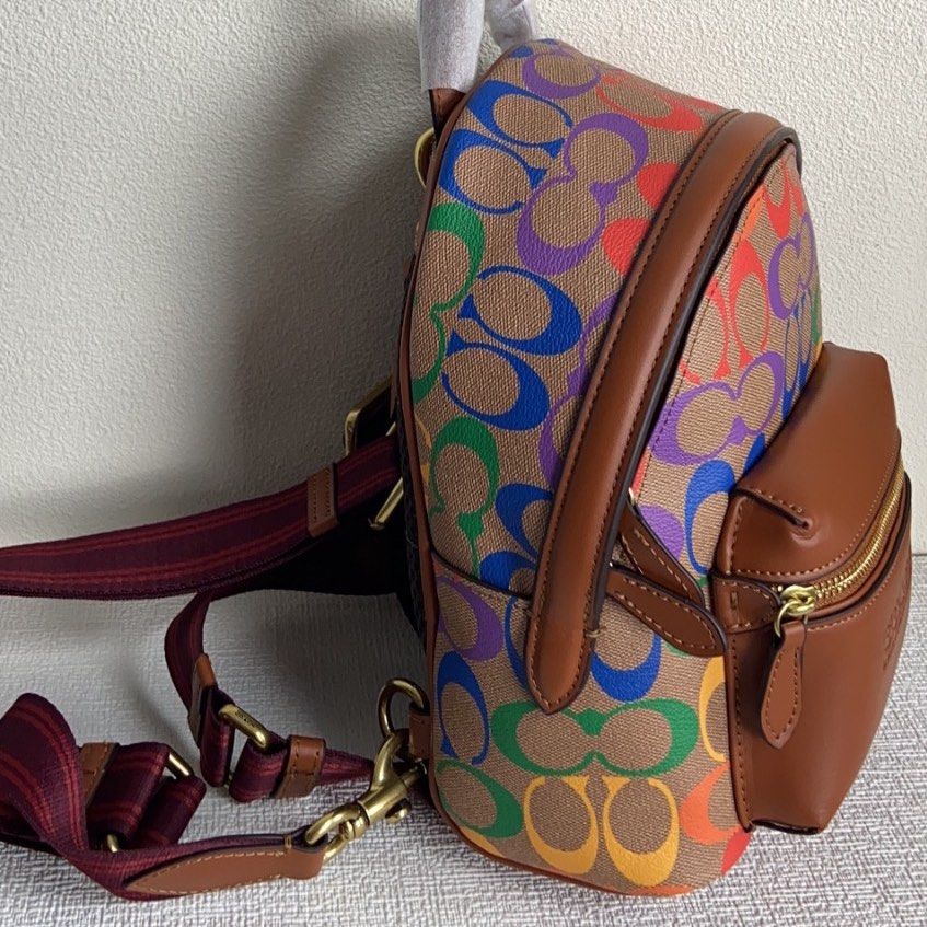 Coach andi backpack with rainbow stitching outlet
