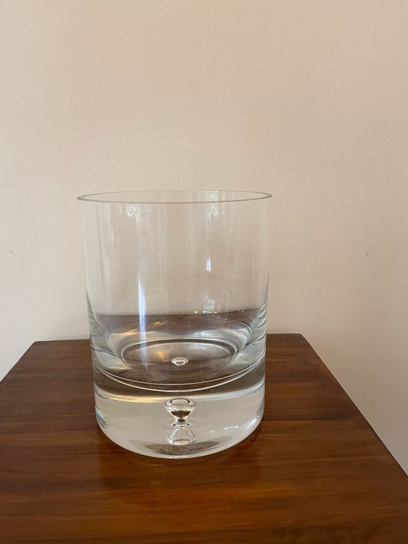 Crate and Barrel Glass Storm Candle unbelievable price!, Furniture
