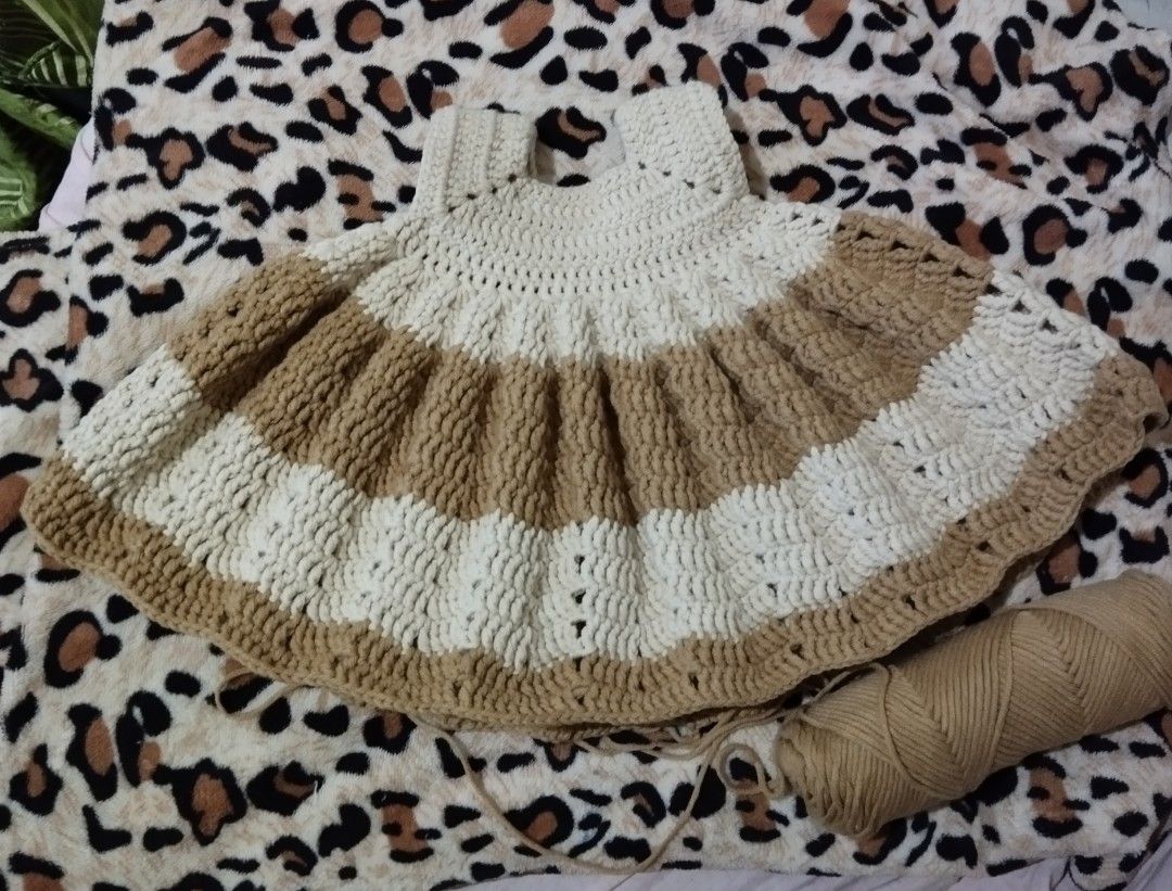 New Handmade Baby Girl Dress Soft Wool Crochet Knit Dress 0-3 Month Wool  Frock | eBay