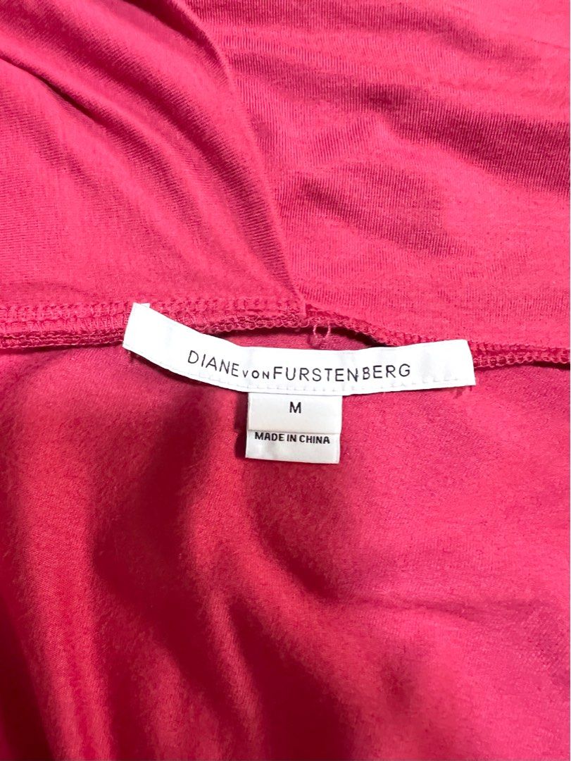 Diane von Furstenberg Fushia Rose Ruched Bentley Dress Luxury