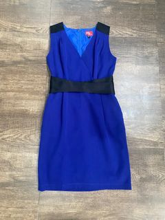 Dress bodycon biru elektrik glitter glam