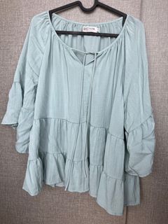 East India teal blouse