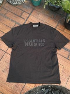 ESSENTIALS FEAR OF GOD VELVET DARK OLIVE TEES