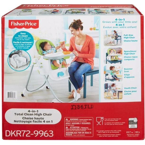4 in 1 total sales clean high chair fisher price