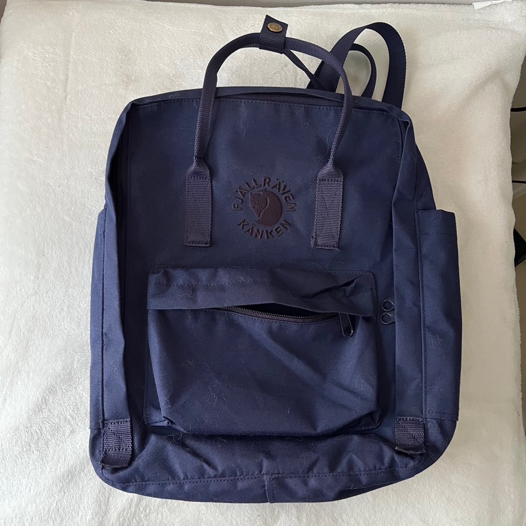Fjallraven Kanken Backpack (ReKanken) in Midnight Blue on Carousell
