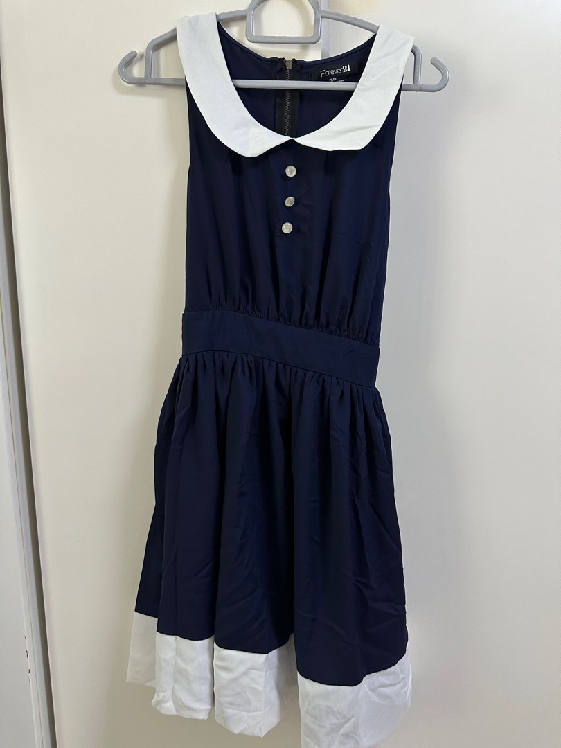 Forever 21 Sweet Sailor navy blue dress Women s Fashion Dresses
