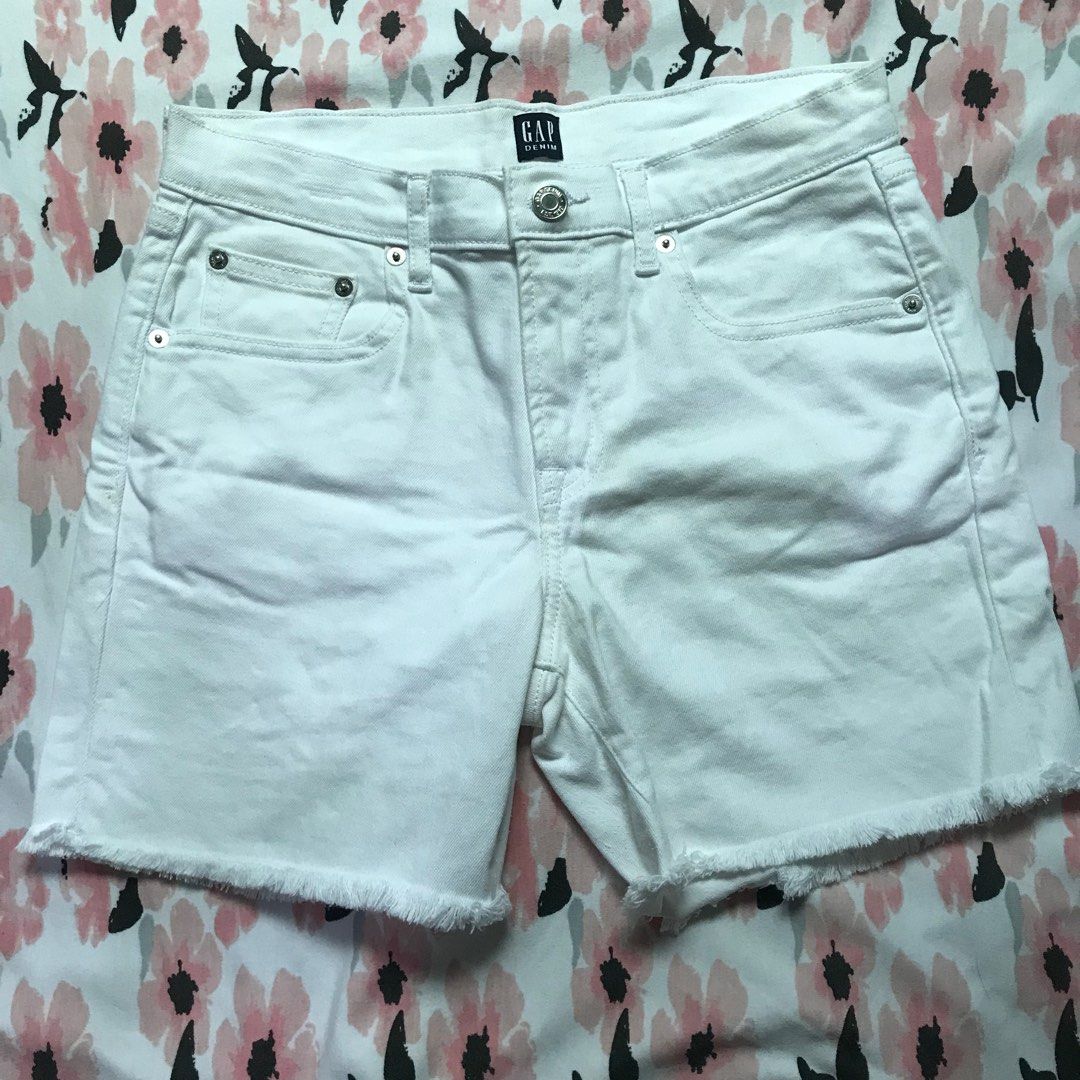 Gap white denim shorts shop