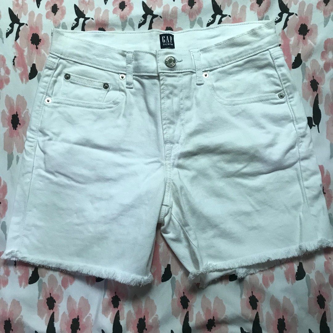 Gap white jean shorts deals