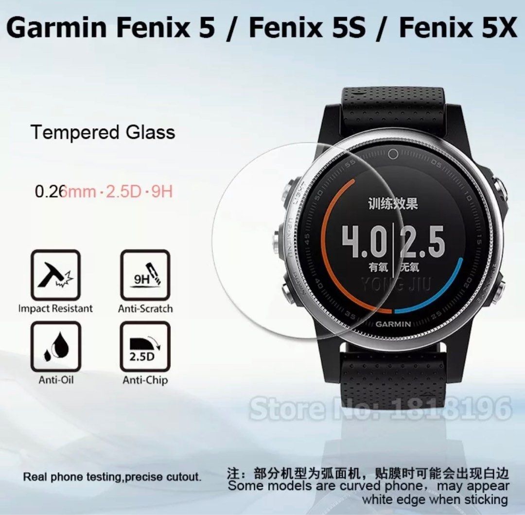 Garmin fenix 5x glass screen protector hotsell