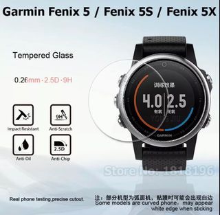 Garmin Watch Case for Fenix 5x 5S Tempered Glass Screen Protector Film Screen Cover