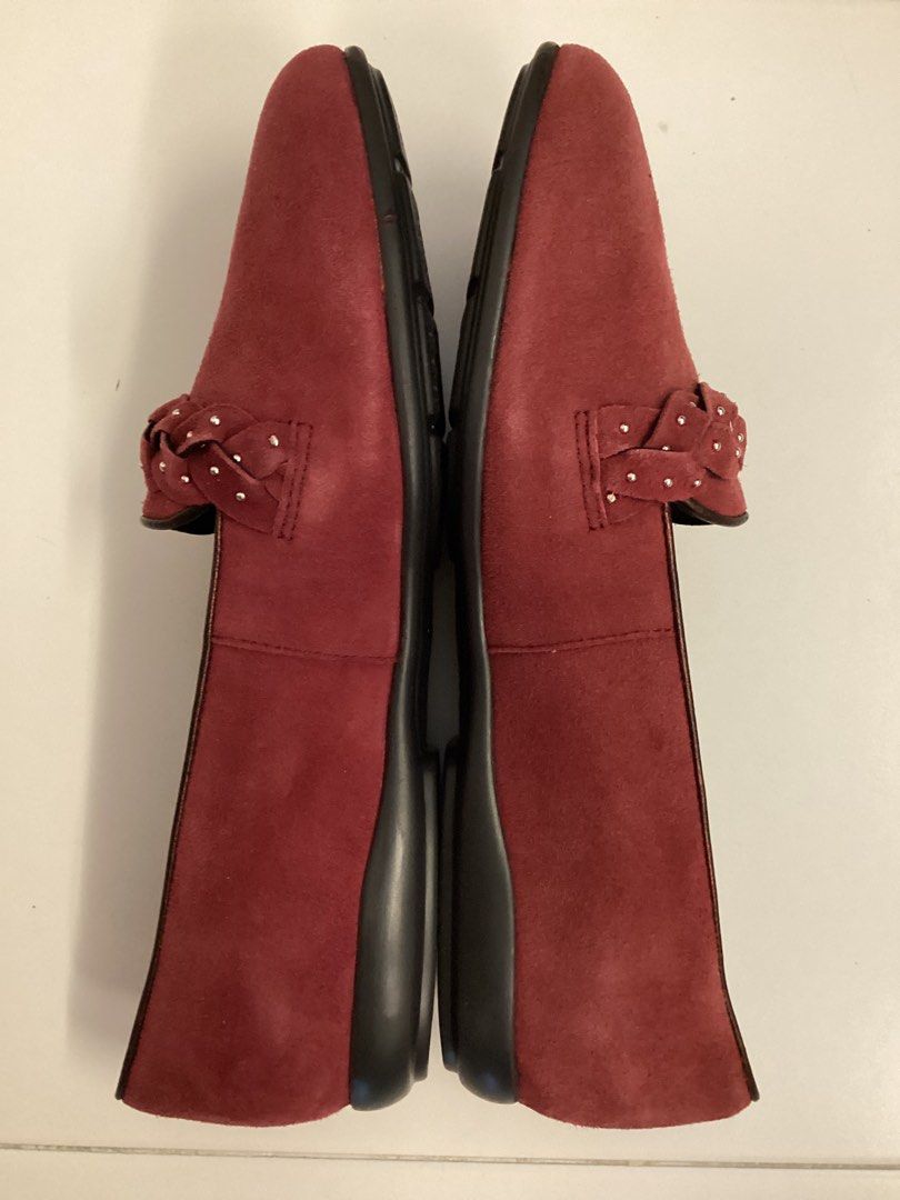 Maroon suede loafers online