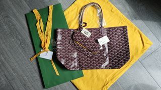 Sold at Auction: Goyard Yellow Goyardine Bellechasse Biaude PM Tote Bag  Condition: 1 15 Width x