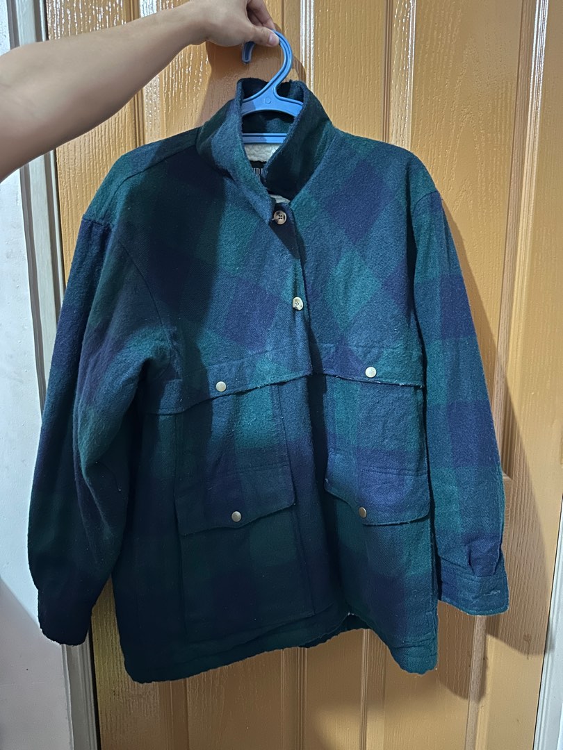 Green Plaid Jacket on Carousell