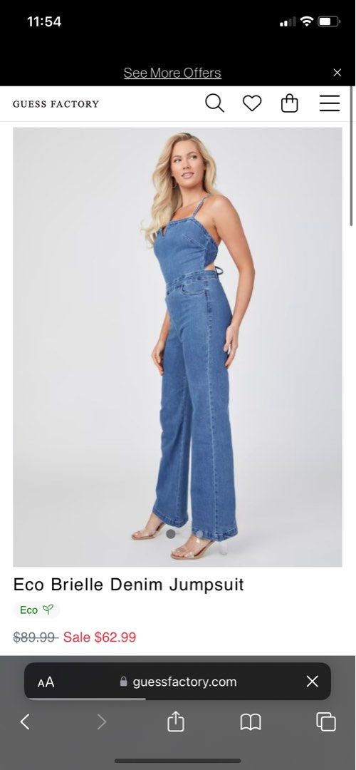 Guess denim jumpsuit waist 28 29 Women s Fashion Dresses Sets