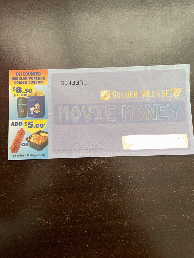 GV movie money, Tickets & Vouchers, Vouchers on Carousell