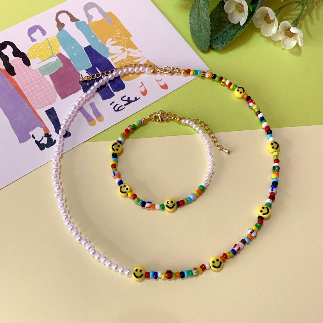Czech beads necklace top