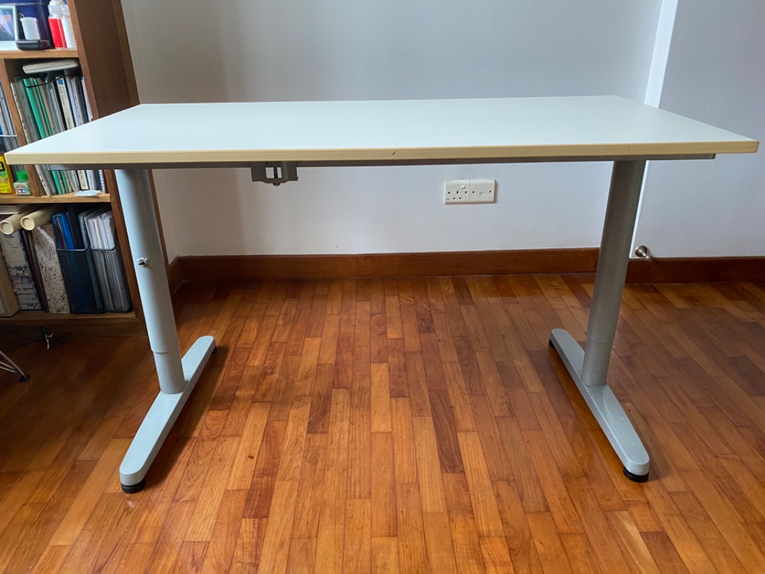 IKEA Galant height adjustable computer table 120cm x 60cm, Furniture