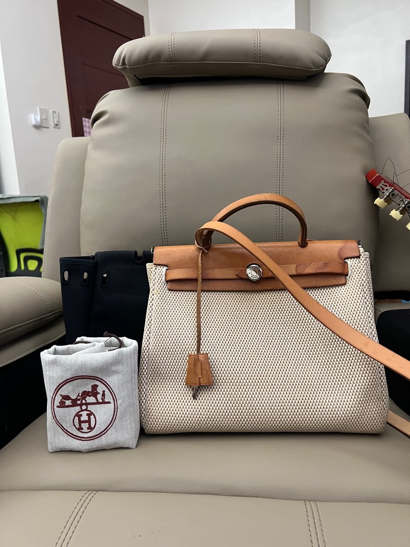 AUTHENTIC HERMES HERBAG PM SIZE (2 IN 1), Luxury, Bags & Wallets on  Carousell