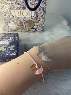 Hermes tassle pink bracelet