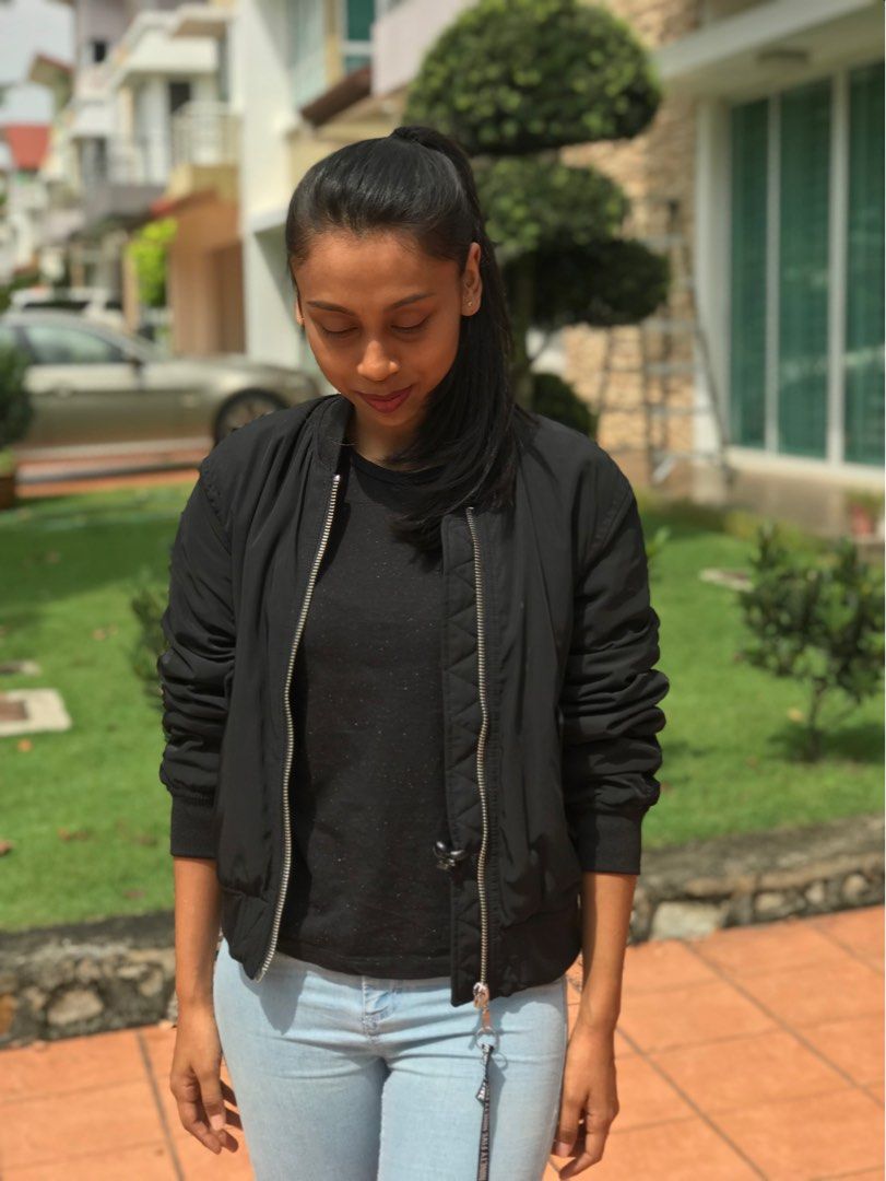 H&m black jacket womens clearance
