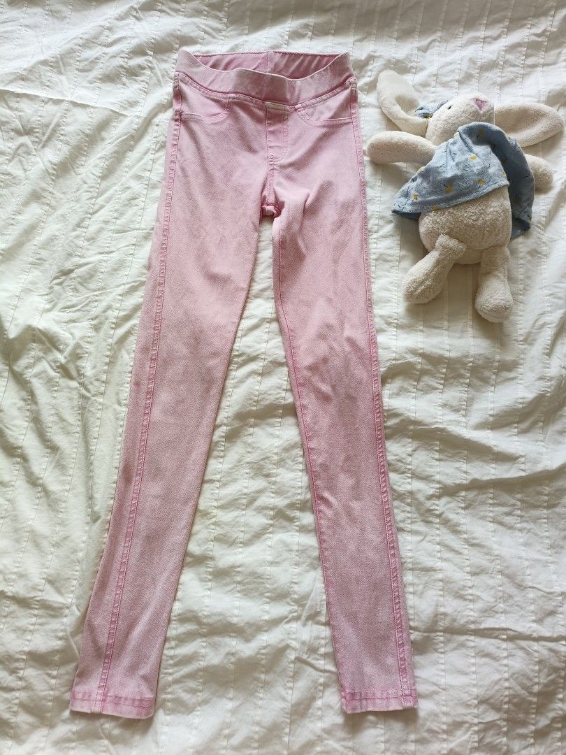 H&M Light Pink Jeggings Size 9-10yo, Babies & Kids, Babies & Kids