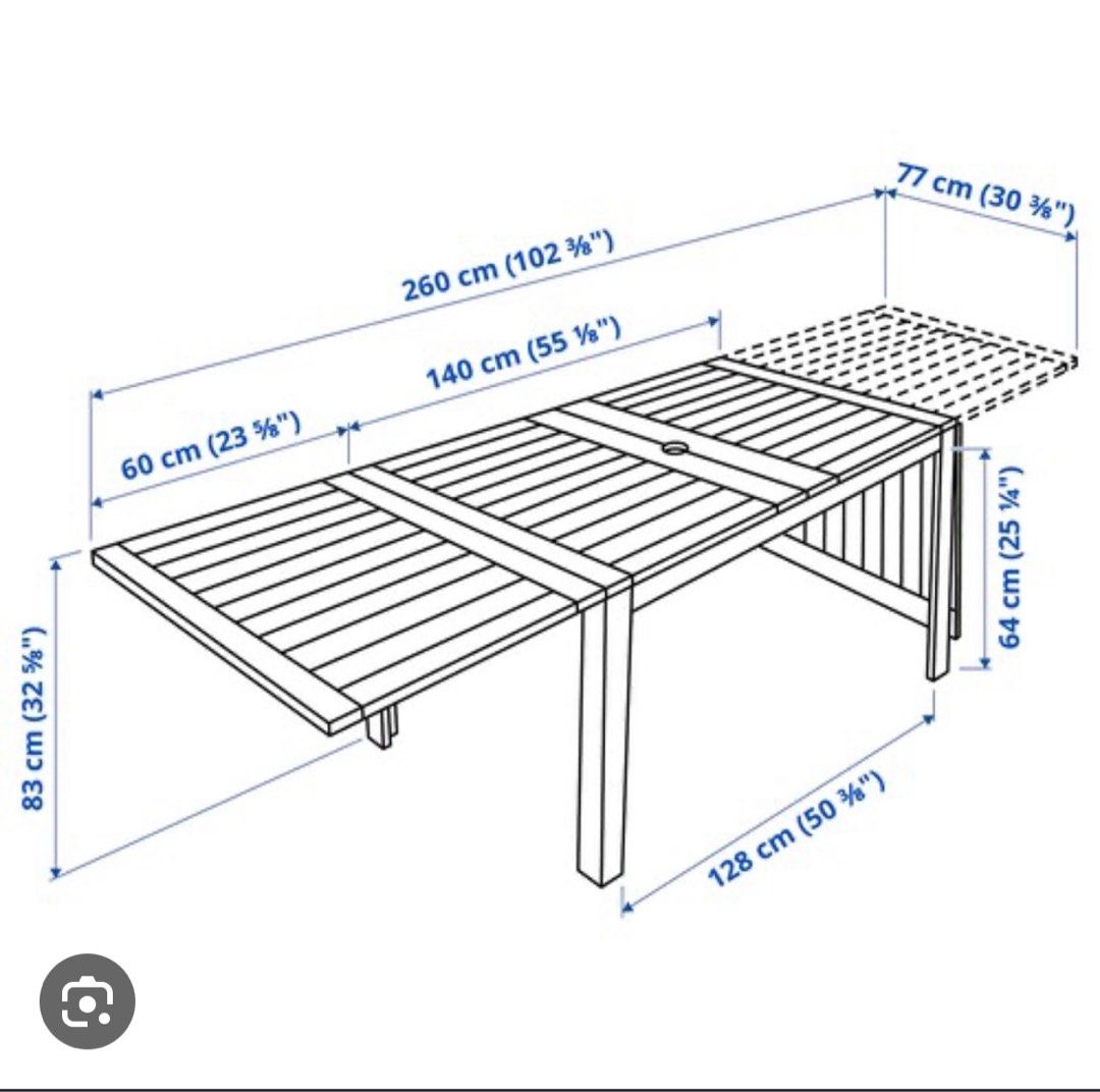 Ikea Applaro outdoor dining set, Furniture & Home Living, Outdoor