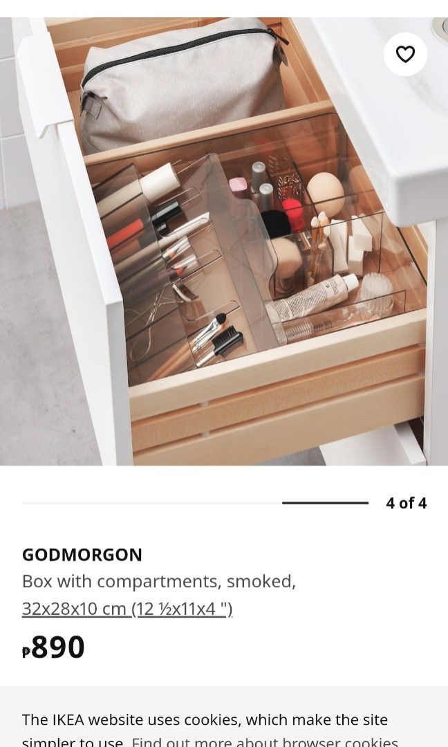 IKEA Clear Acrylic Organizer on Carousell
