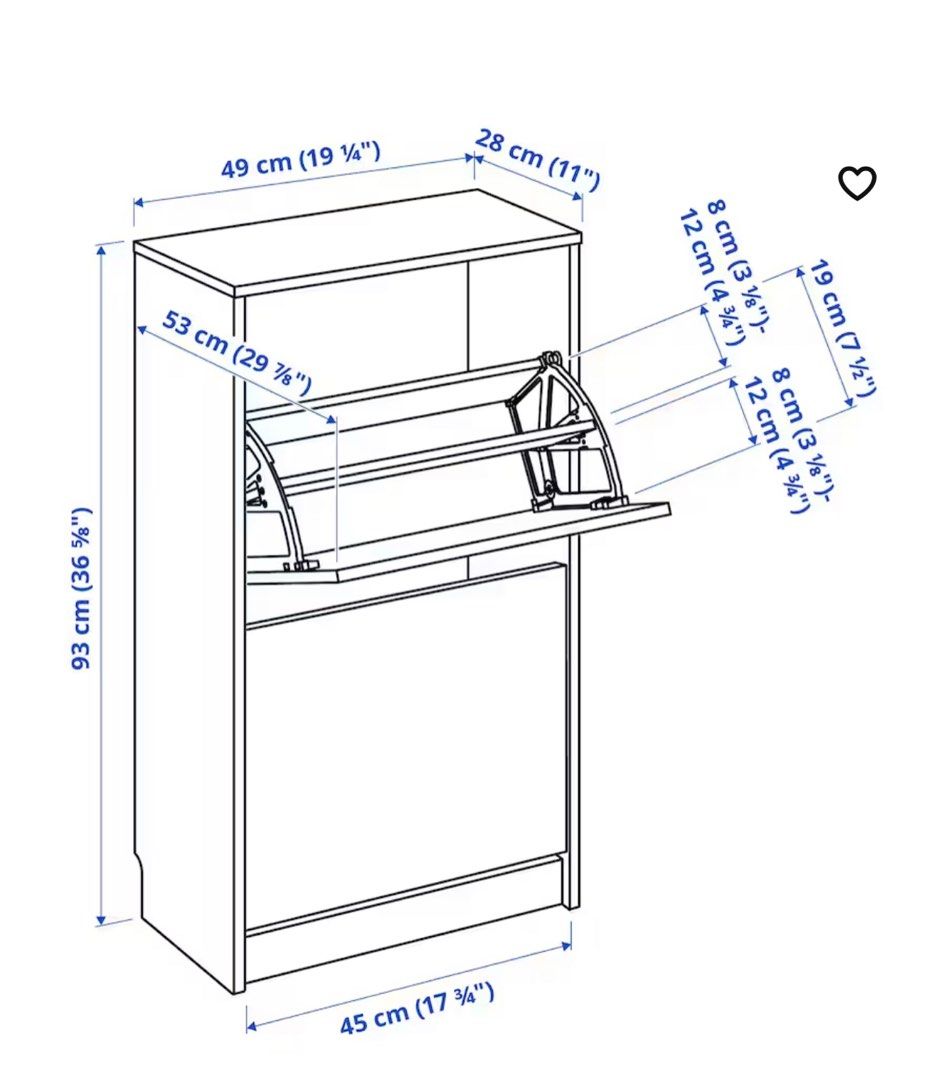 IKEA Shoe Rack (2 compartments), Furniture & Home Living, Furniture