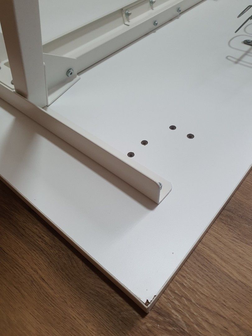 IKEA Trotten 1.6mx0.8m White Desk with cable tray organiser, Furniture