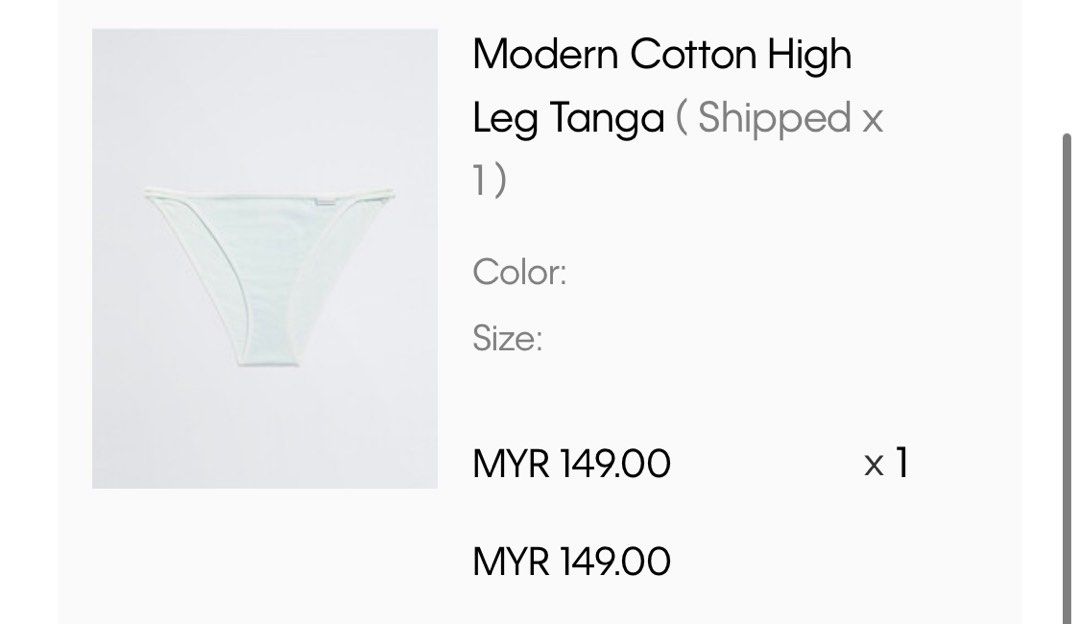 Jennie Calvin Klein Collection - Modern Cotton High Leg Tanga