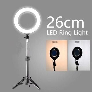 JNS Original 10”26CM Selfie LED Ring Light Photo Studio Photography Dimmable W/ Tripod Stand