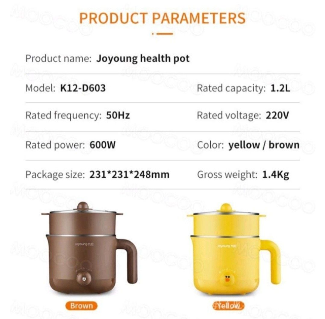 Joyoung electric hot pot K12D603E Sally, Furniture & Home Living