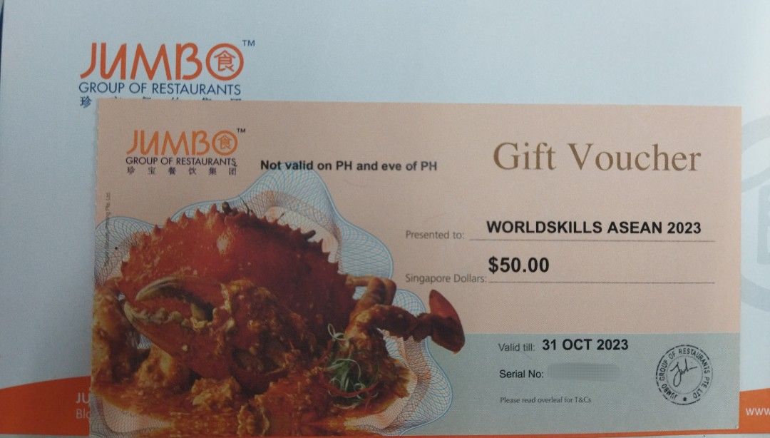 JUMBO 50 Voucher, Tickets & Vouchers, Vouchers on Carousell