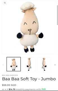 JUMBO Baa Baa Sheep Soft Toy
