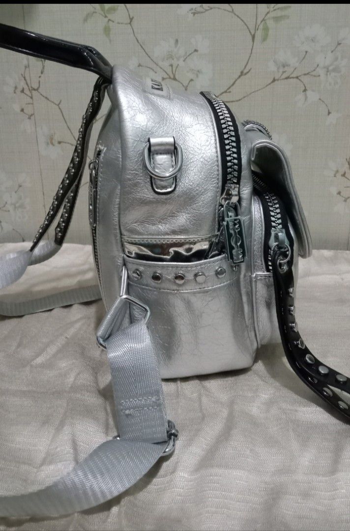 Kaishilan mini backpack - retro silver on Carousell