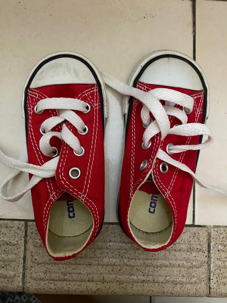 Red converse size 3 top