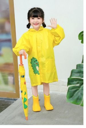 Girls dinosaur top raincoat