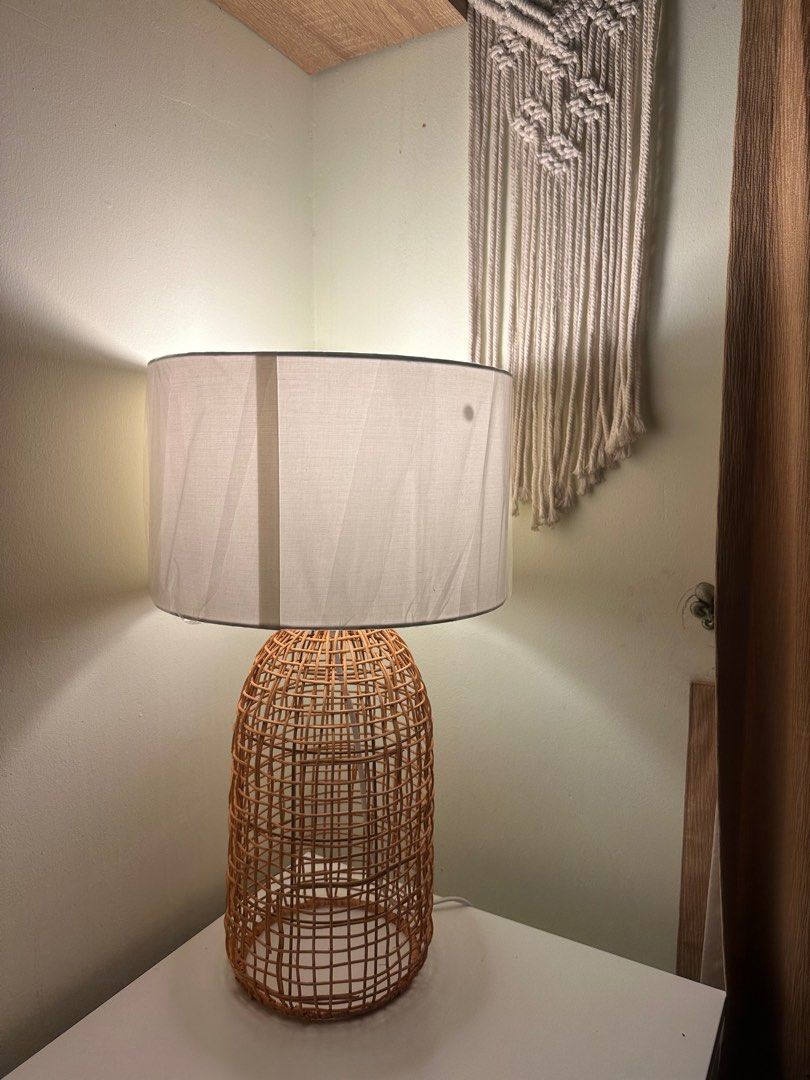 Kmart rattan best sale table lamp