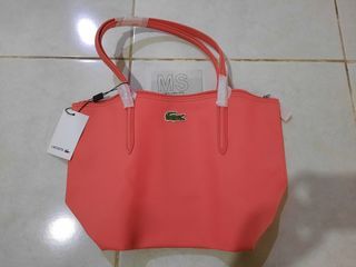 Lacoste Women's L.12.12 Concept Zip Tote Bag Orange Coral