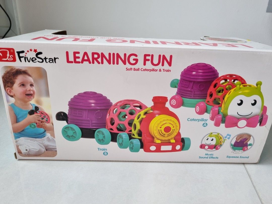 Learning Fun Softball caterpillar & train toy, Babies & Kids, Infant