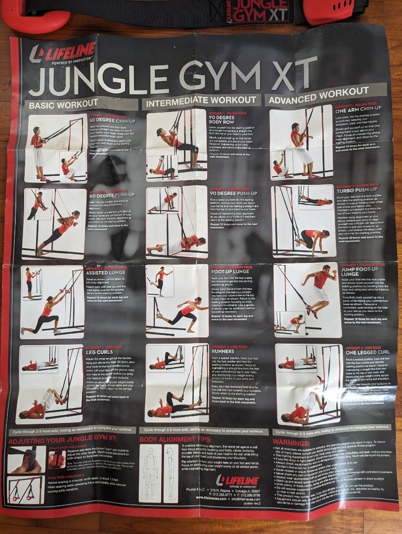 Lifeline jungle sales gym suspension trainer