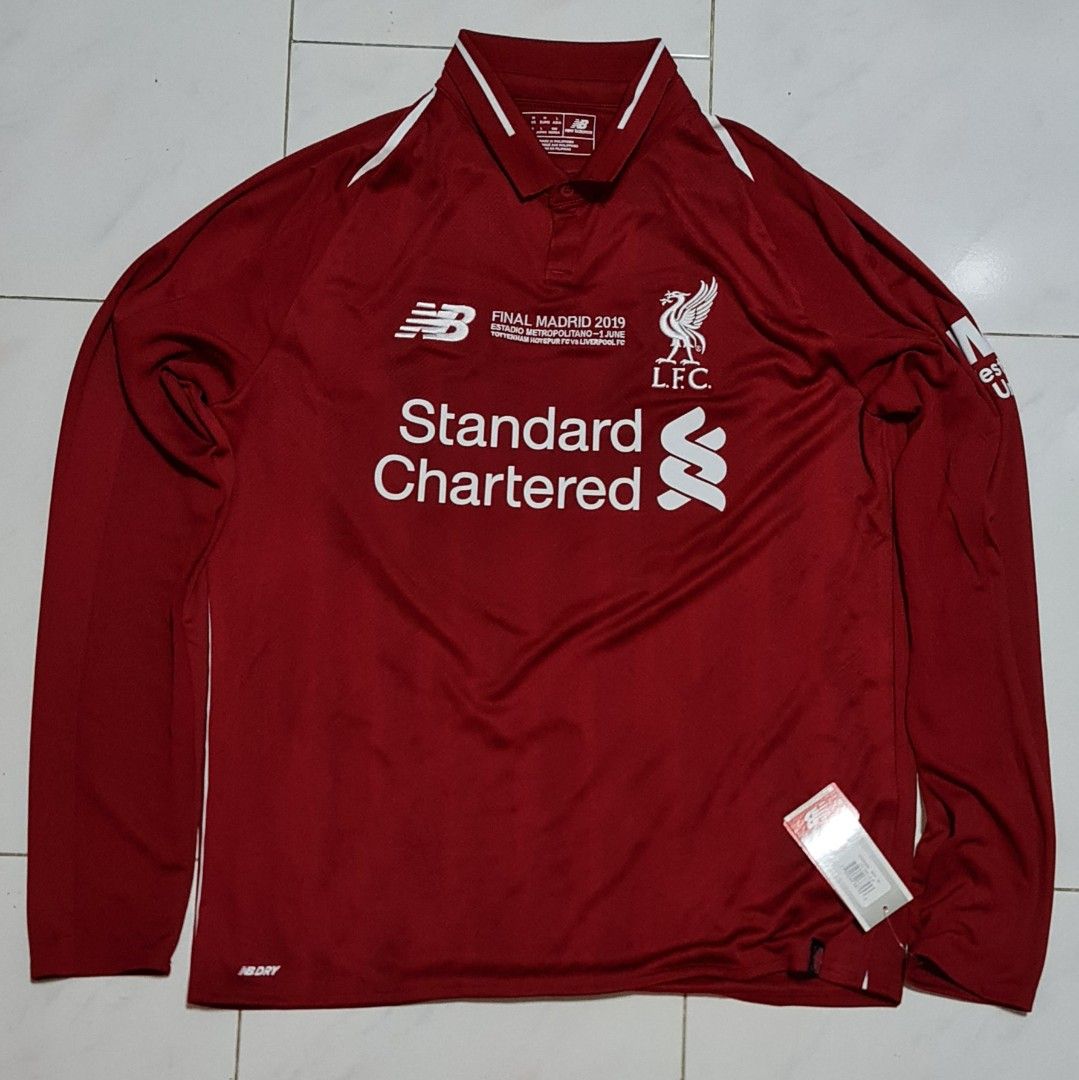 Liverpool jersey best sale 2019 long sleeve