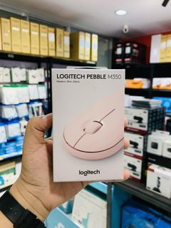 💯Logitech M350 Wireless Mouse Pebble Rose With Bluetooth