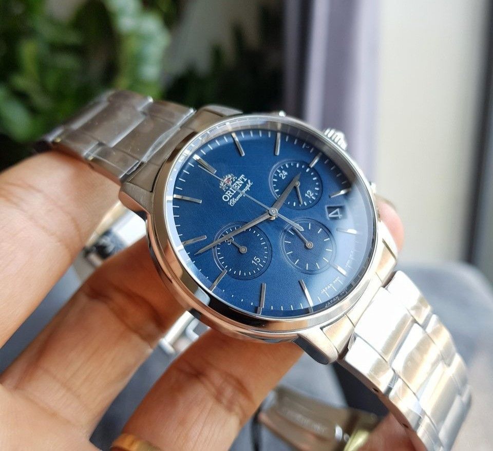 Lowest Price Orient Contemporary Men s Chronograph Blue Dial