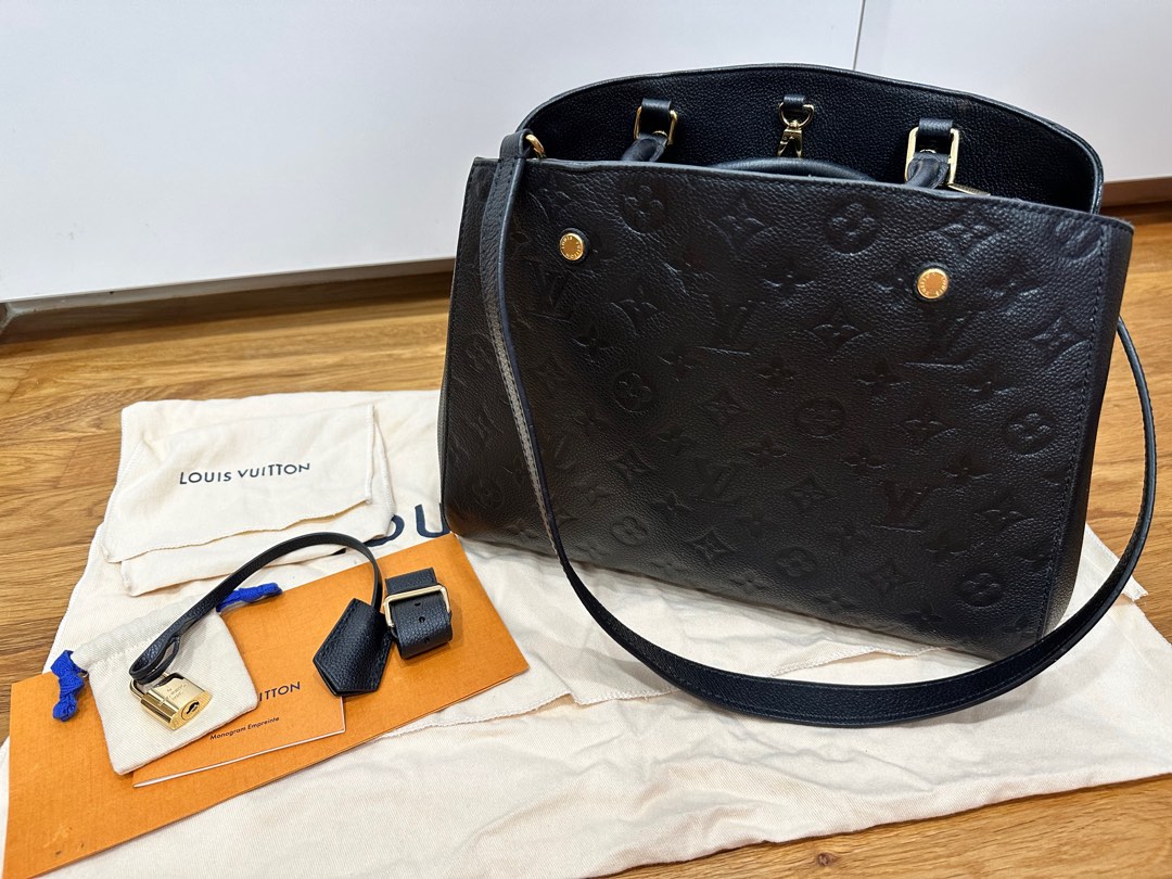 Meet Louis Vuitton Monogram Empreinte Montaigne MM Noir the