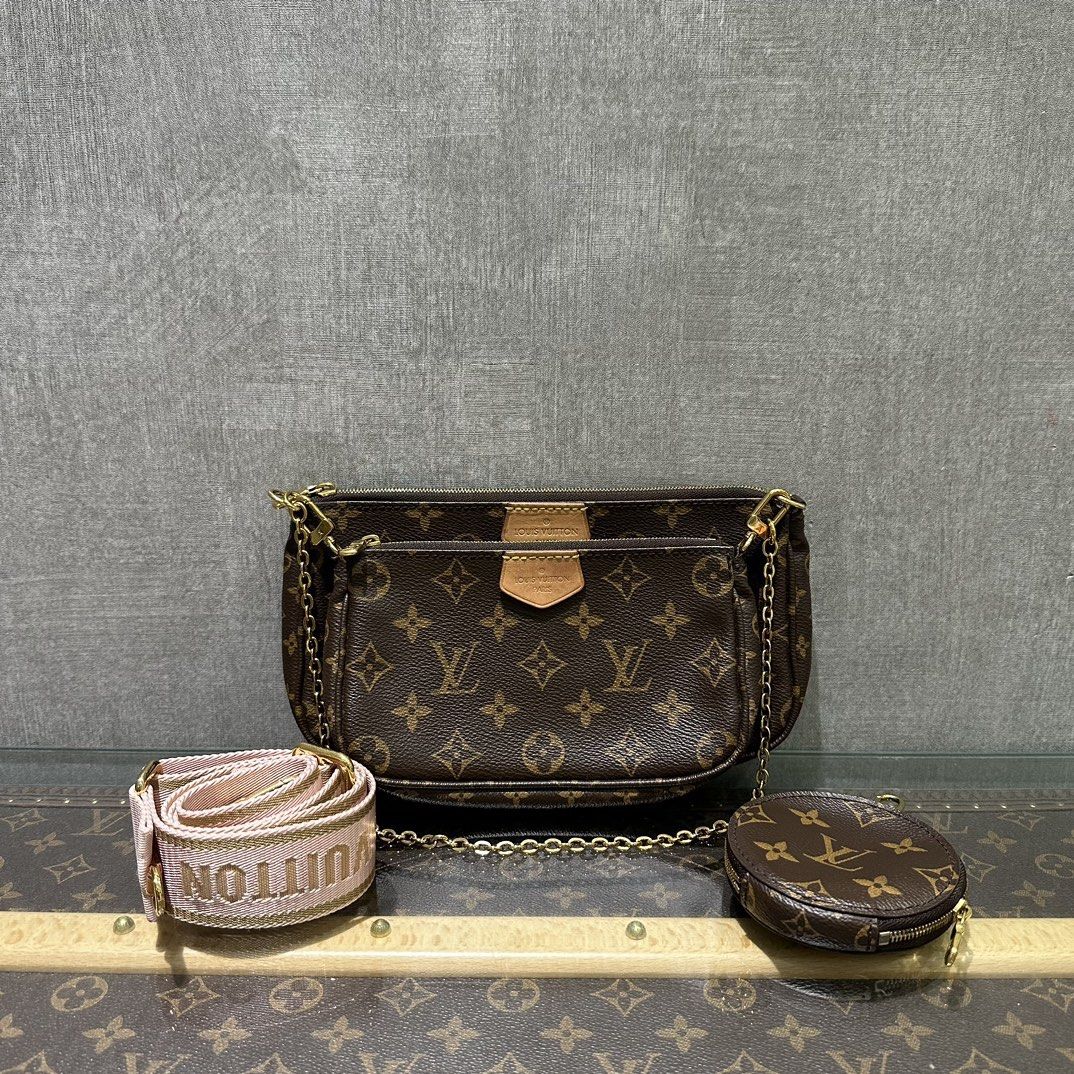 LV Multi Pochette (green strap), Luxury, Bags & Wallets on Carousell
