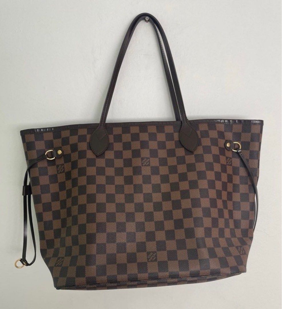 LV Neverfull Graphite Damier Ebene Tote, Luxury, Bags & Wallets on Carousell